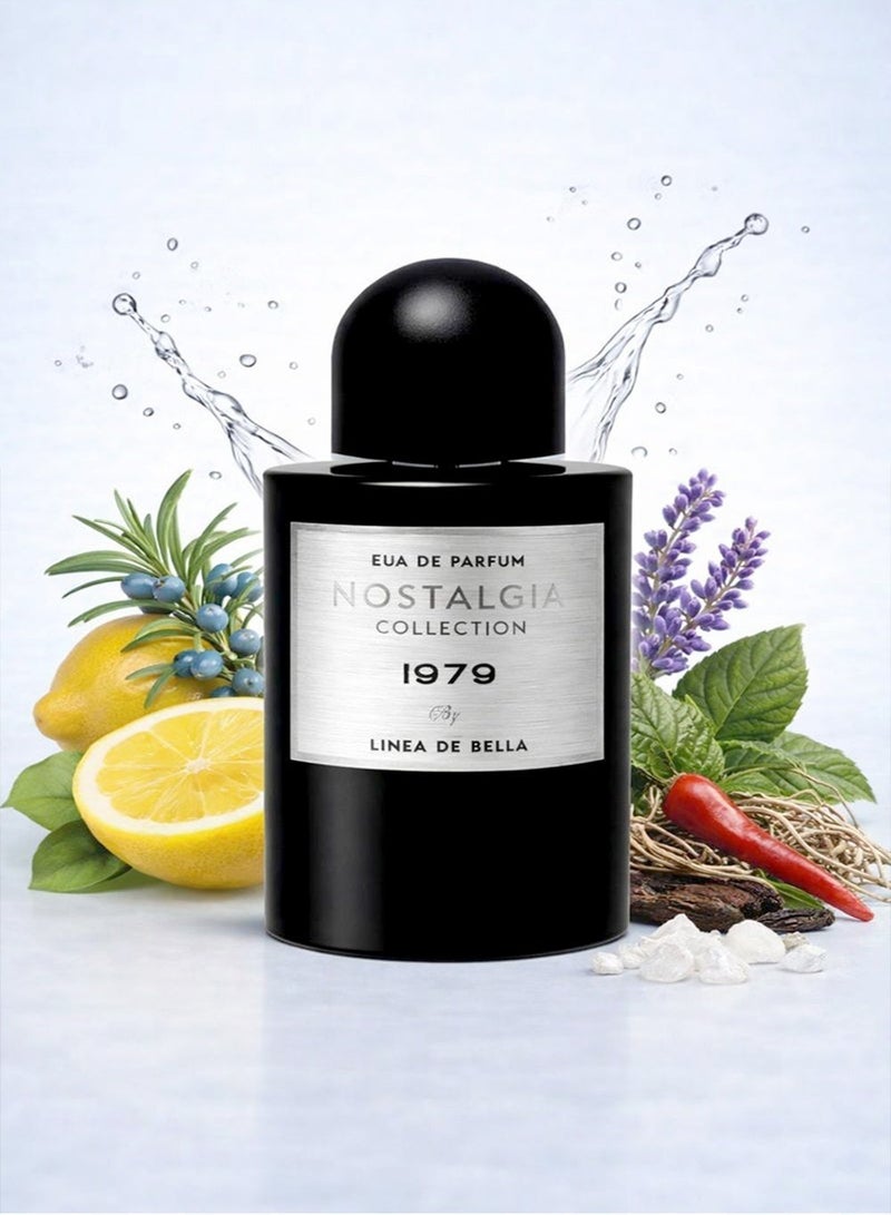 Linea De Bella Nostalgia 1979 EDP 100ML | Luxury Men's Perfume with Cedarwood & Musk - Image 1